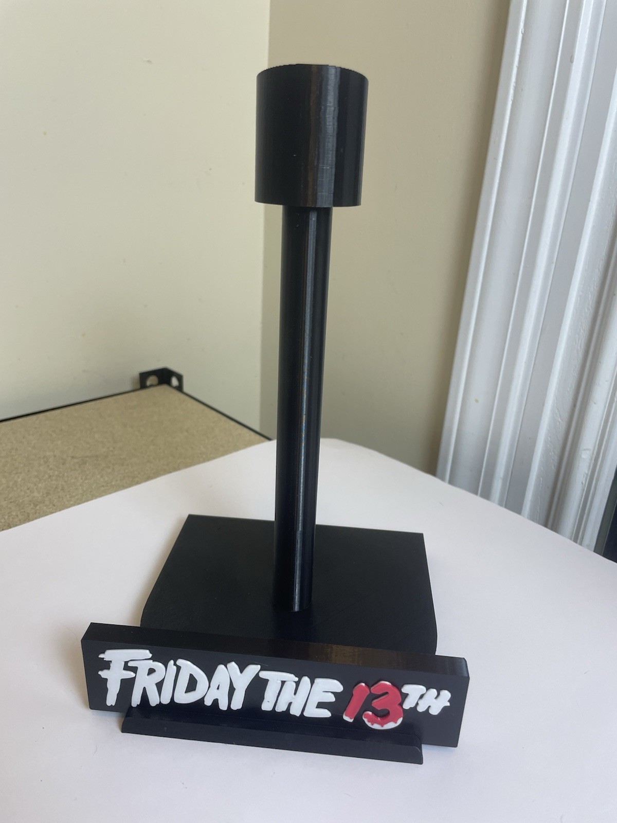 Friday the 13th Hockey Mask Stand | Horror Movie Shelf Display | Jason Voorhees