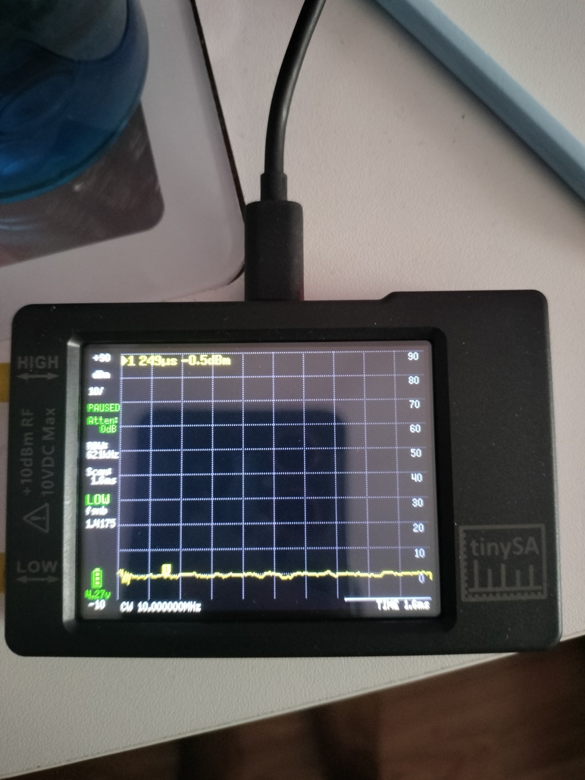 Tiny Spectrum Analyzer TinySA 100kHz-960MHz Portable Frequency Analyzer in Box