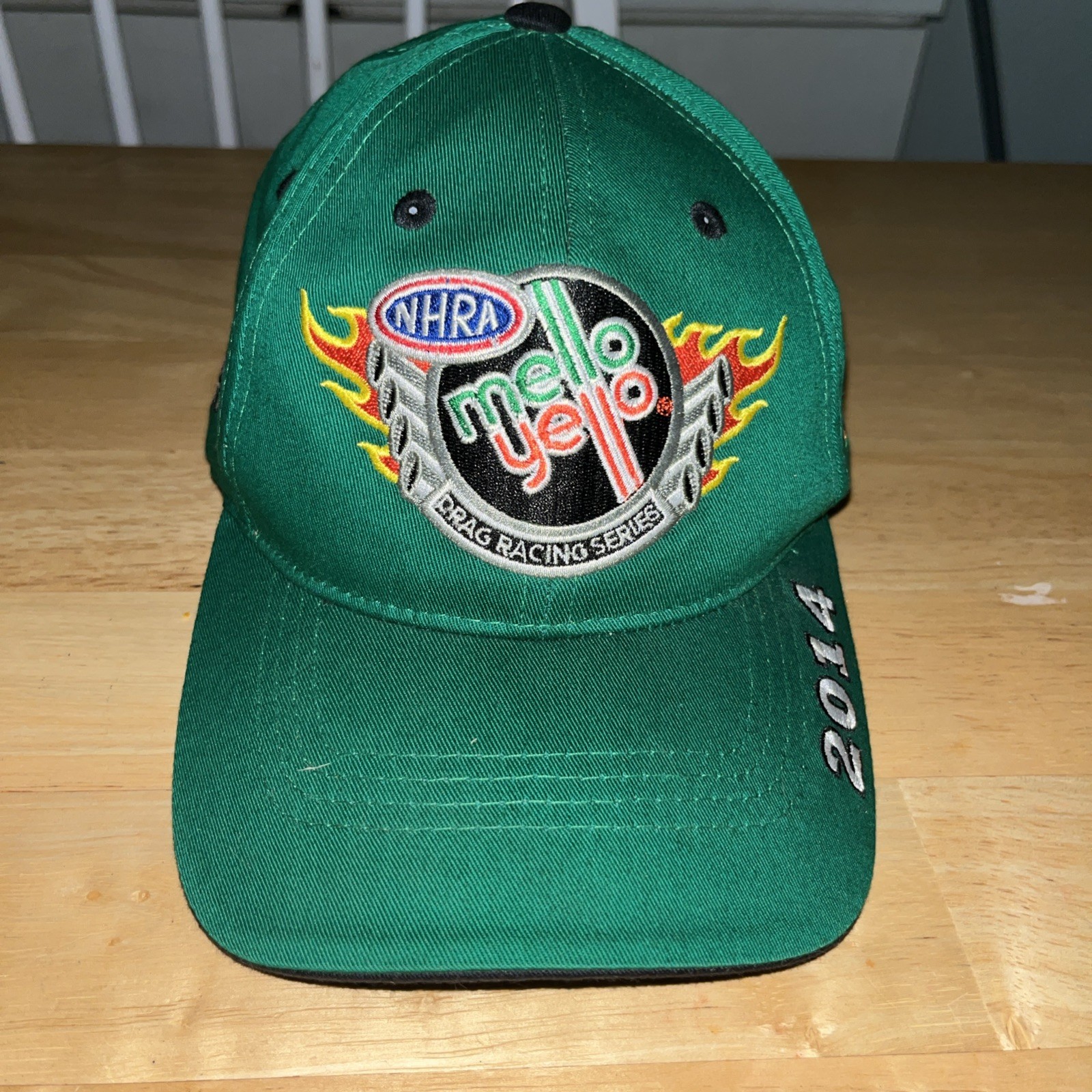 NHRA Mello Yello Drag Racing Hat Cap 2014 Top Fuel Champs Green Hat