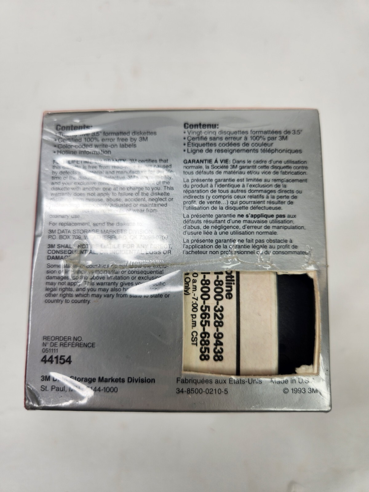 3M High Density IBM Formatted Diskettes 3.5” 25 Pack DS HD Floppy Discs New
