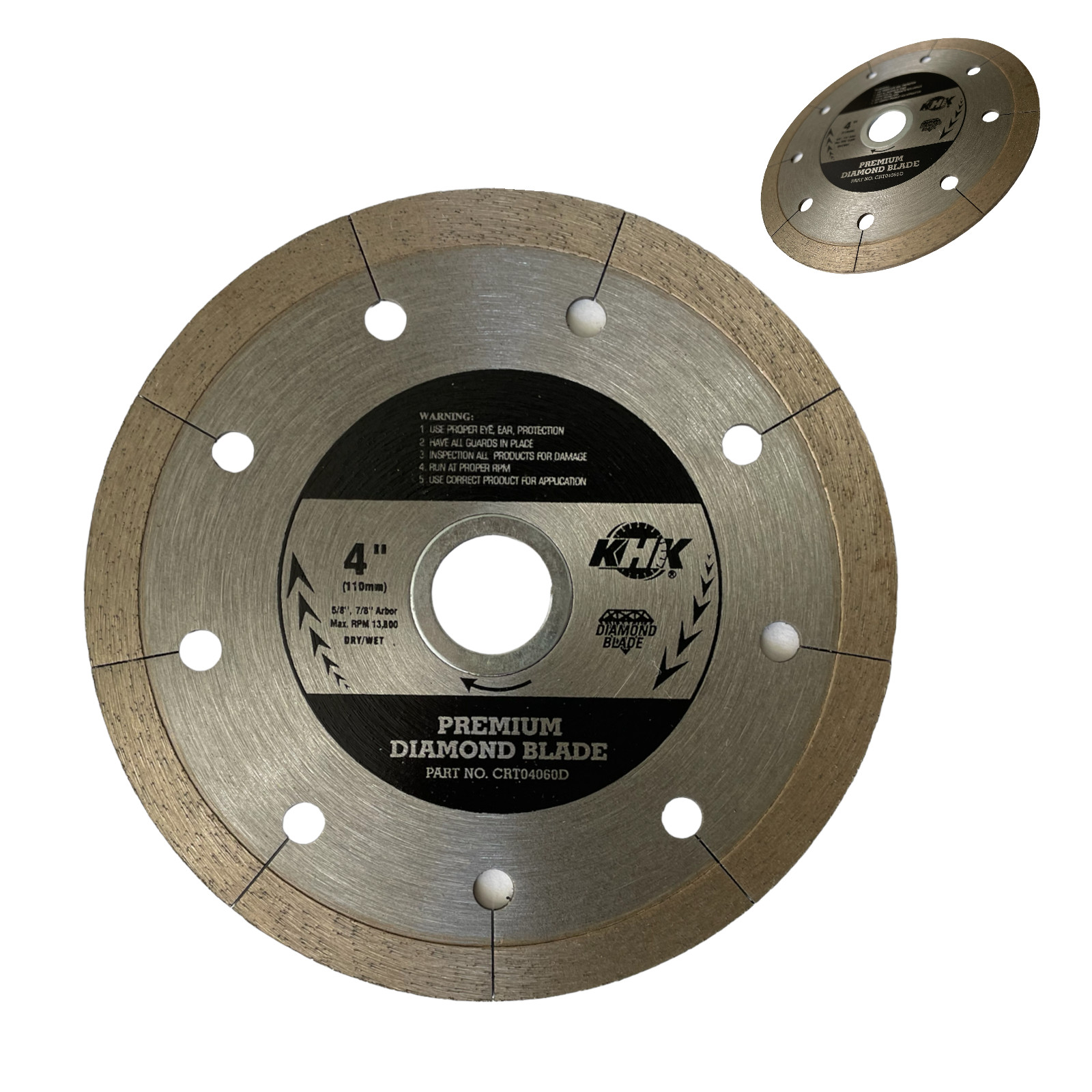 4 Inch Continuous Diamond Saw Blade Cut Tile Porcelain Stone Dry or Wet Cutting