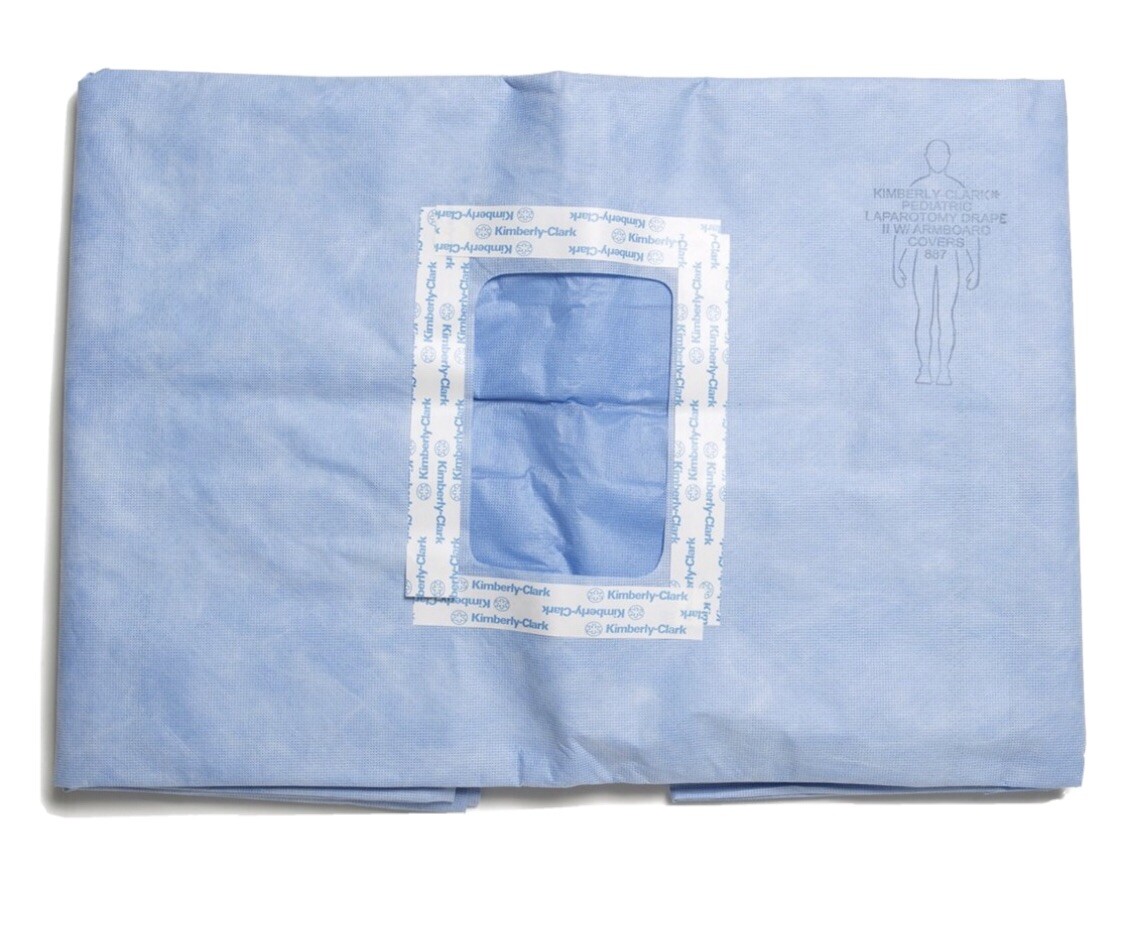 one Pediatric Laparotomy Drape II SIZE 100"X70"X124"(66887)