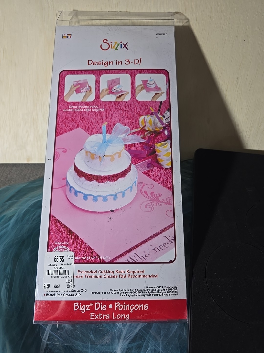 Sizzix Bigz XL Die Design in 3D 656025 Cake Three Tier 3D Greeting Card Pop Up