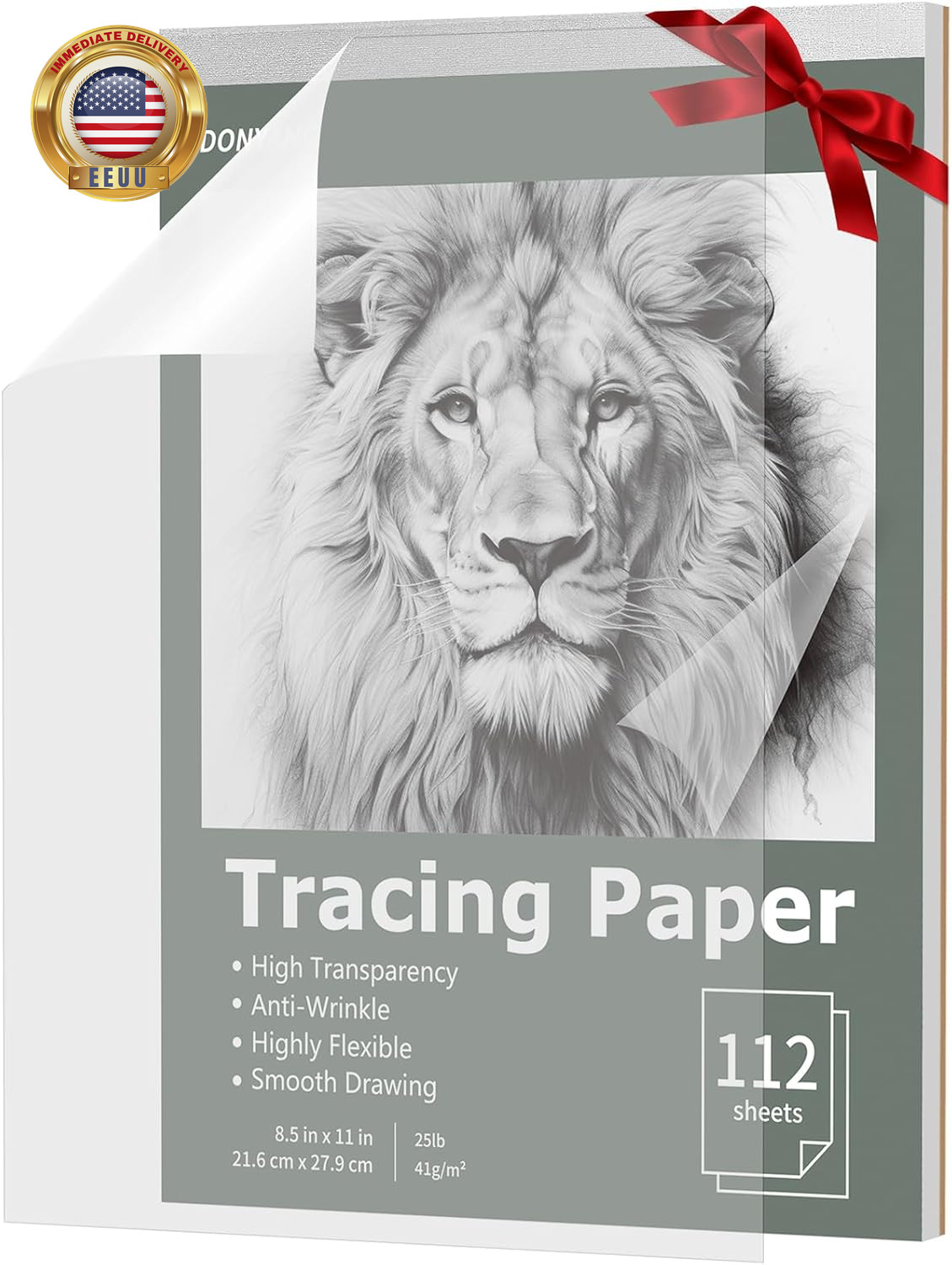 Tracing Paper 8.5" X 11", 112 Sheets Transparent Vellum Paper for Tracing Pads,