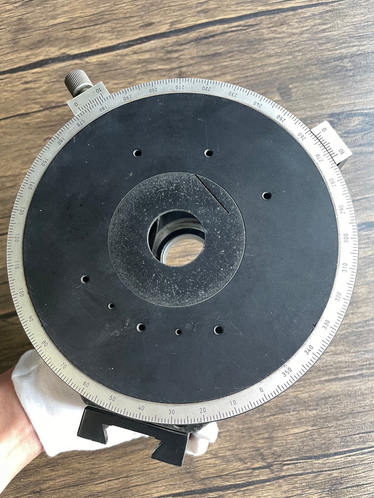 Nikon OPTIPHOT-POL Microscope rotating table With bracket stage