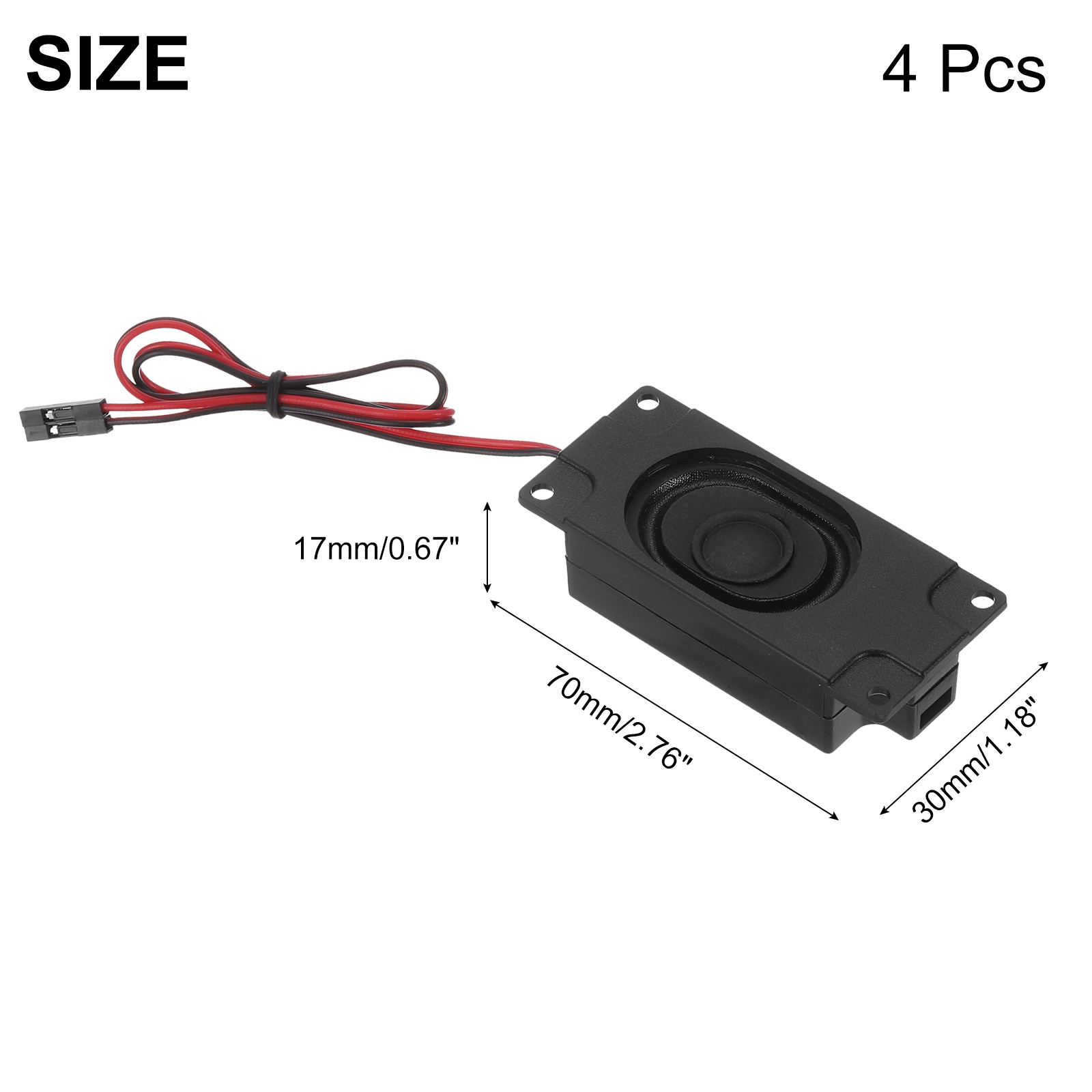 6pcs Mini Speaker 3W 4Ω Wire 2.54mm for Audio