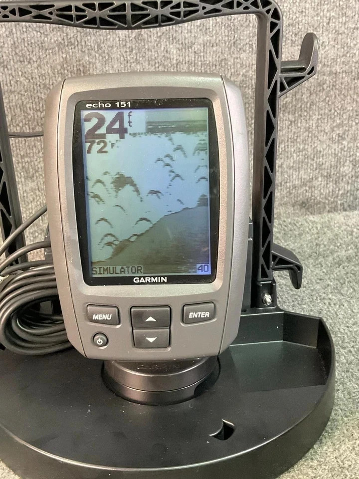 Garmin Echo 151 Fishing Sonar Depth Finder 200W Used Bundle