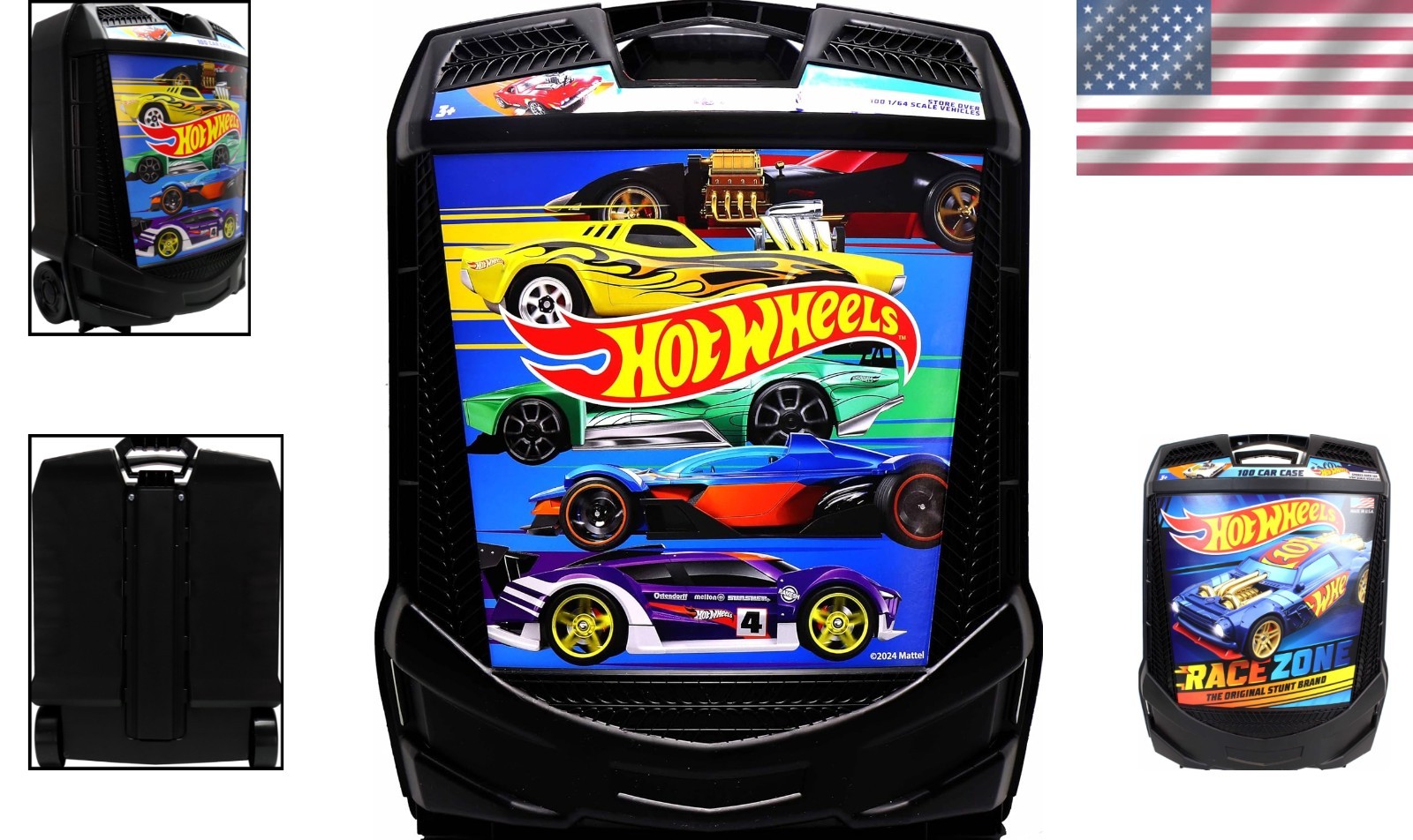 Hot Wheels Car Case - 100-Car Capacity with Handle and Latch