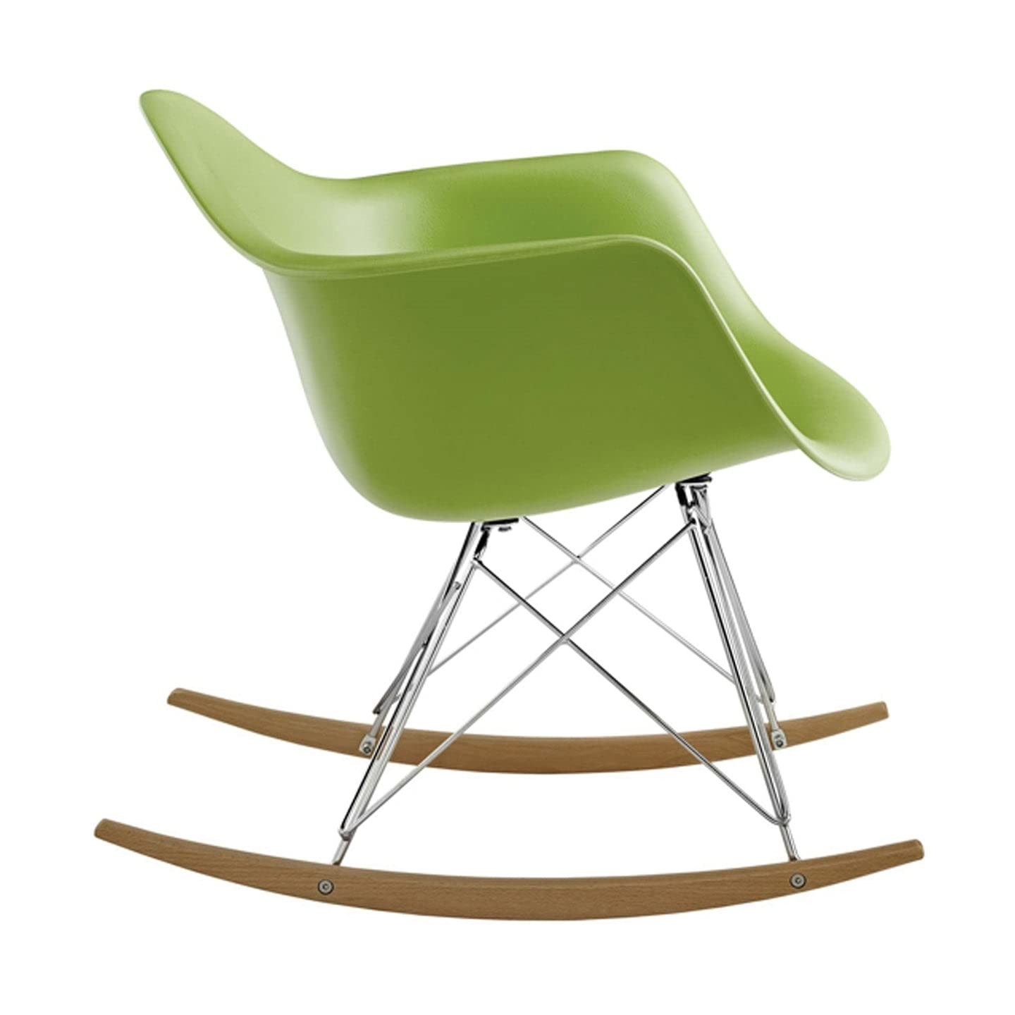 Aron Living Atoll 26" Mid-Century Plastic Rocker Arm Chair in Green