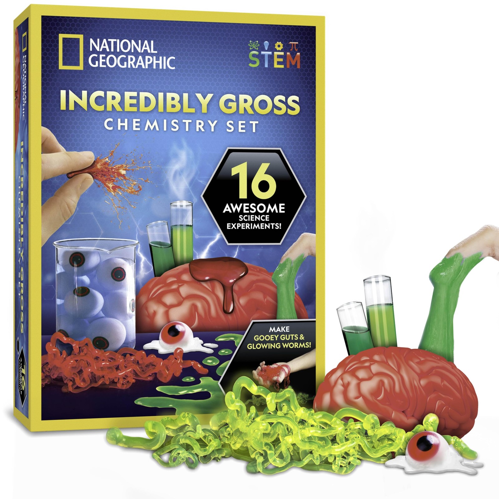 National Geographic Incredibly Gross Science Kit – 16 One Size, Multicolor