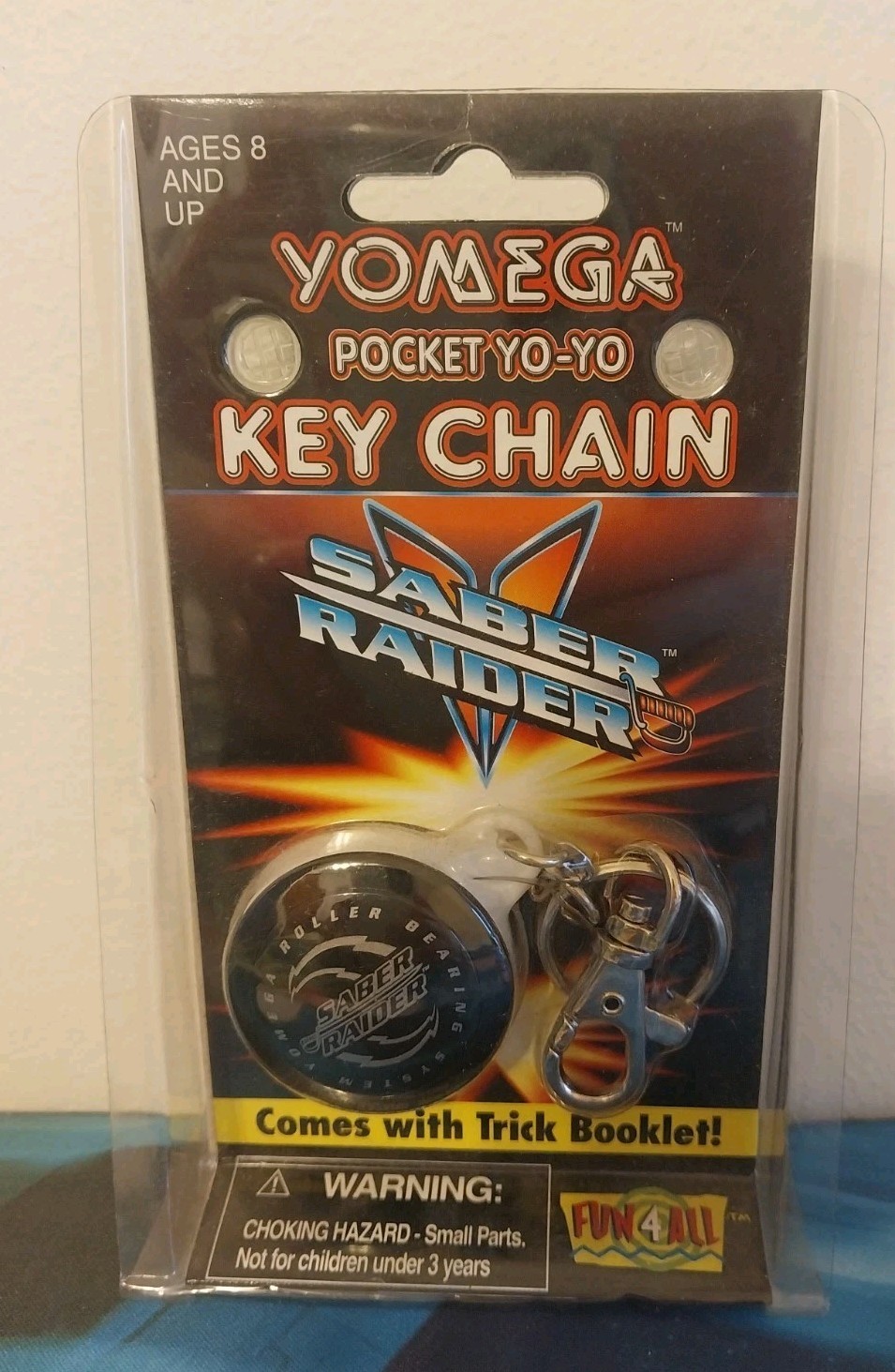 Yomega Vintage Pocket Yo-Yo Saber Raider Keychain Opened Package.