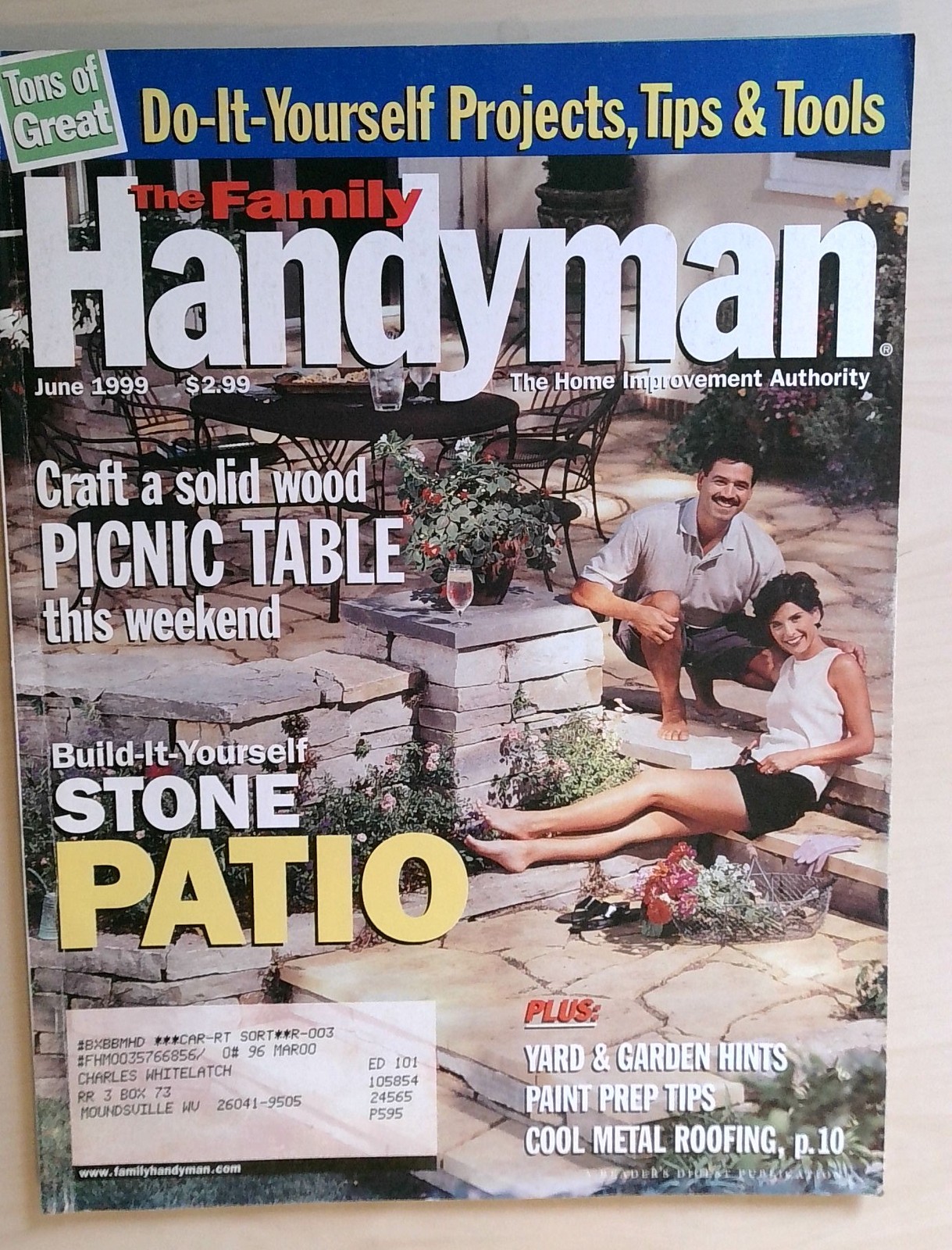The Family Handyman Magazine June 1999 DIY Home Improvement Projects Tips Tools