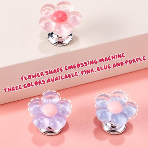 3pcs Car Push Start Button Cover, 3 Colors Flower Starter Covers Engine