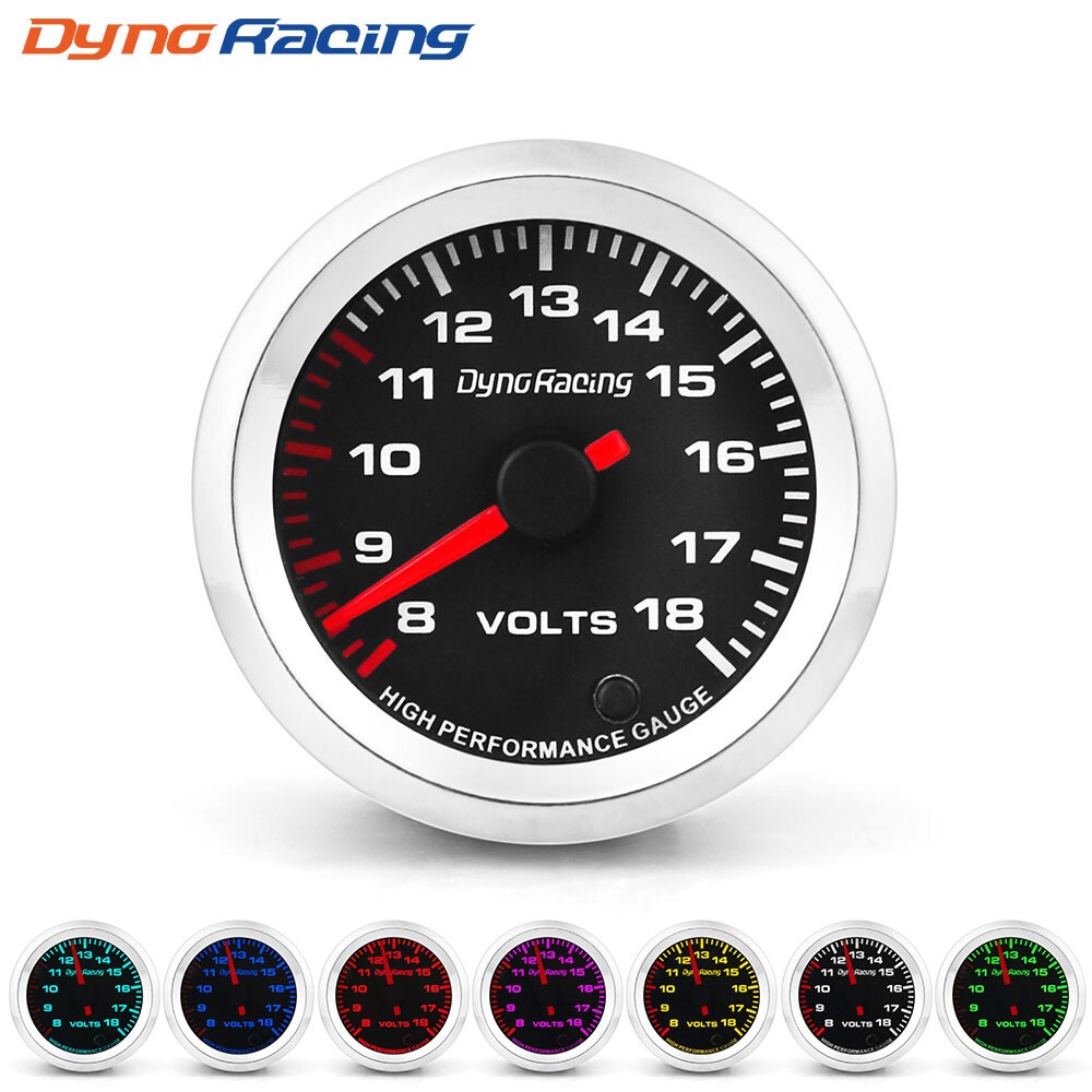 2" 52mm Universal Car Pointer 7 Color 8-18V Volt Meter Voltmeter Voltage Gauge