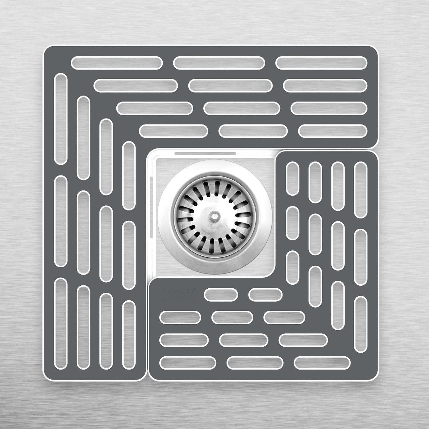 SinkSaver Adjustable Sink Protector Mat Non-Slip Gray