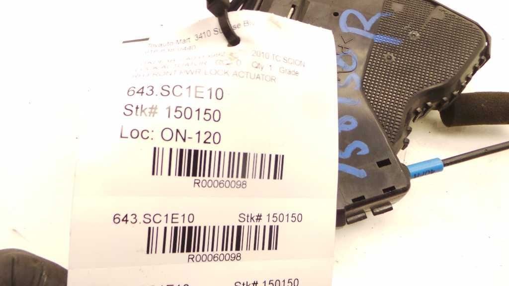 05-10 SCION TC PASSENGER SIDE FRONT DOOR LOCK ACTUATOR ASSEMBLY