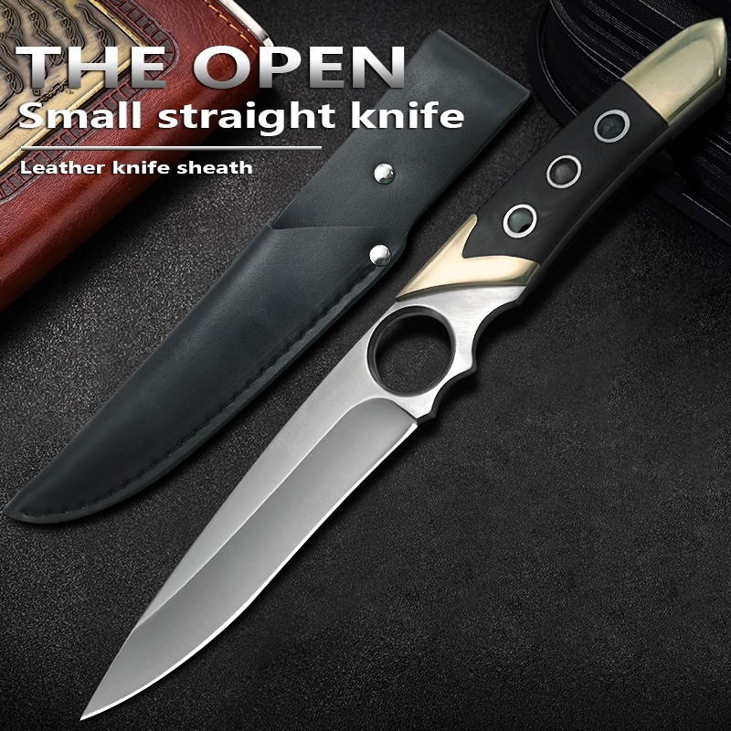 EDC Fixed Blade Knife - 5cr steel material, Sheath for Tactica & Outdoor Use
