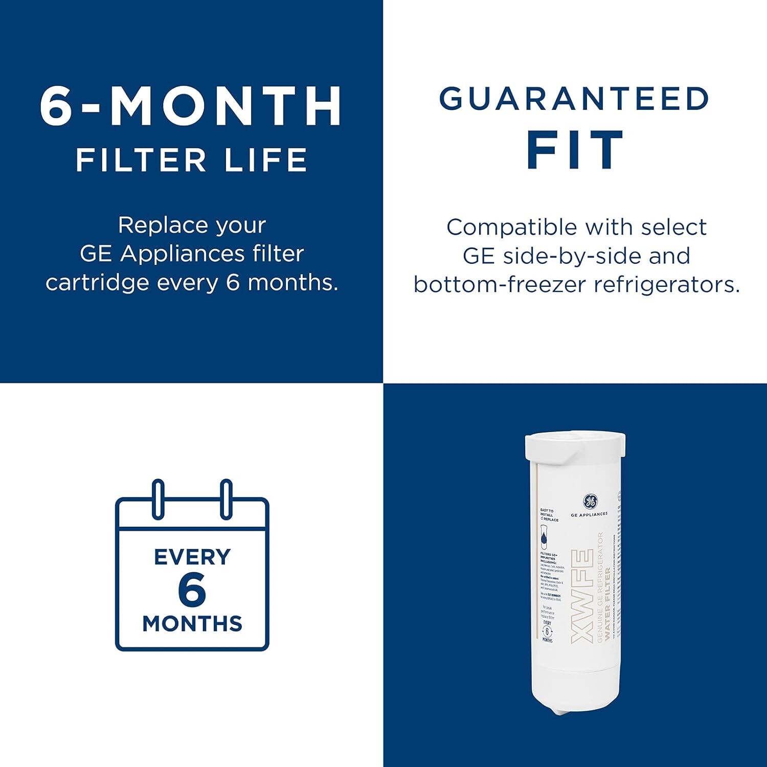 3 Pack Genuine GE XWFE Filter WITH RFID CHIP - In 3-Pack Box