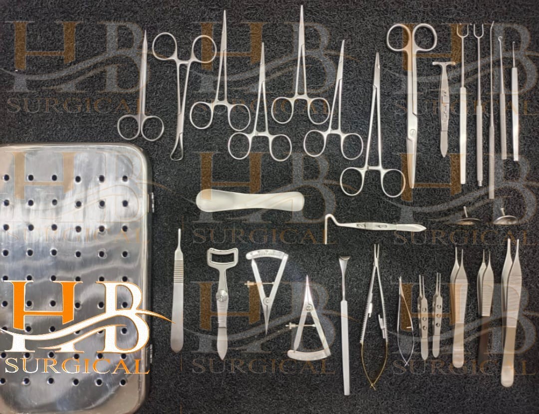 Blepharoplasty Instruments Set 30 Pcs German Stainless Micro Eye Surgery Set