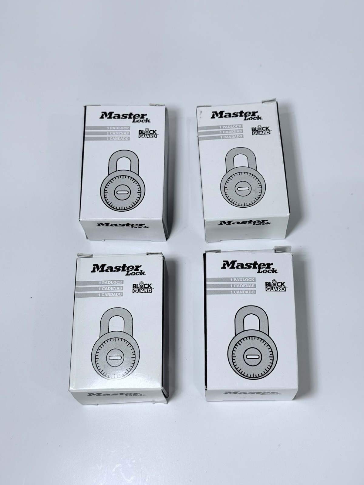 4 Pcs Master Lock 1502 Combination Padlock Round Dial Block Guard Locker Padlock
