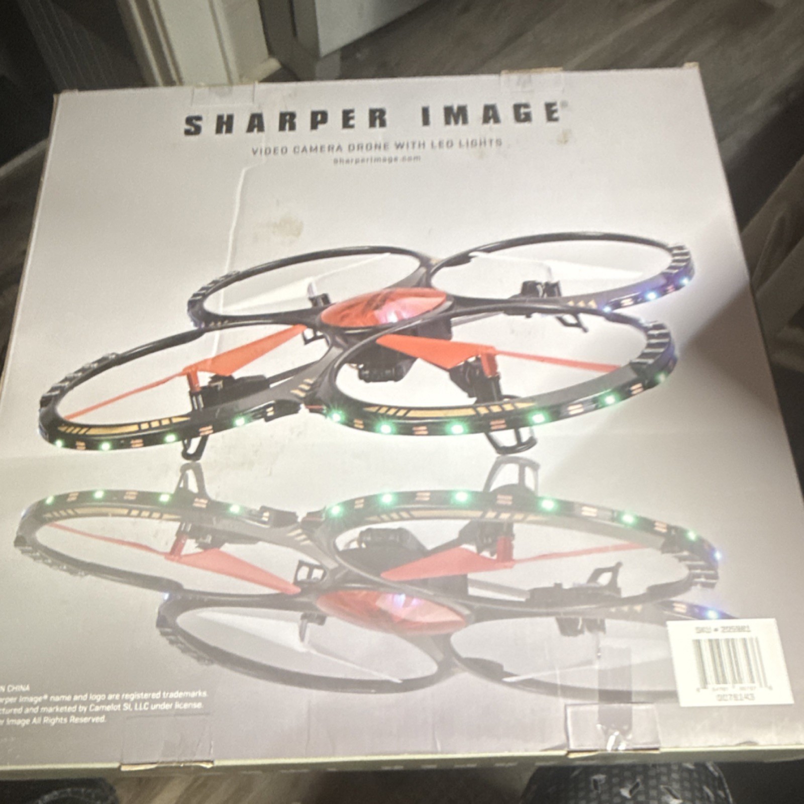 Sharper Image RC Camera Drone with Video Recording and LED Lights