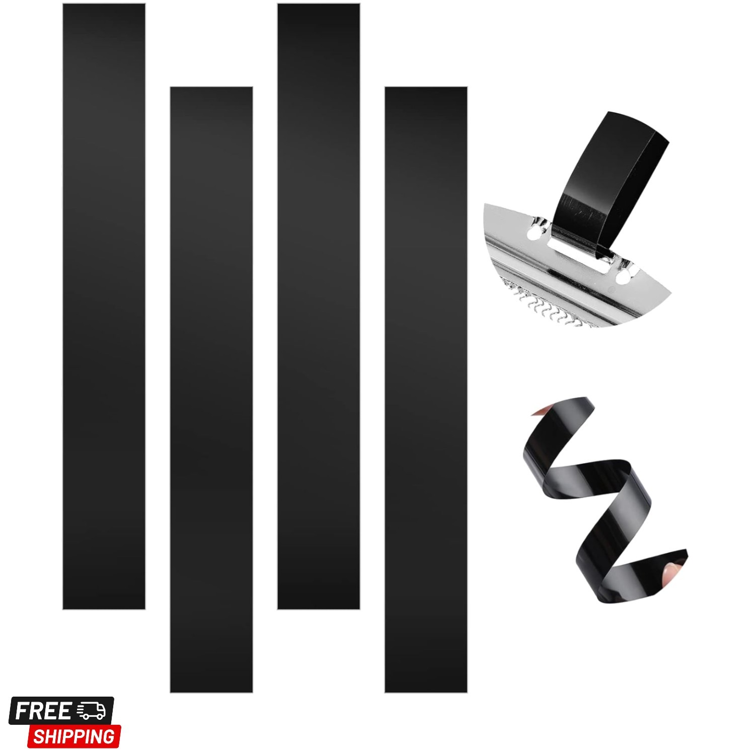 4 Pcs Polyester Film Snare Straps Black Wire Snare Drum Strip Wire Trapping K...