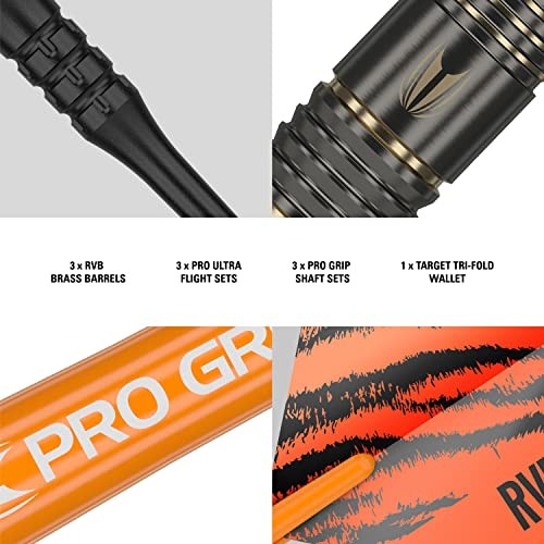 Raymond Van Barneveld RVB 18G Brass Soft Tip Darts Set - with Extra