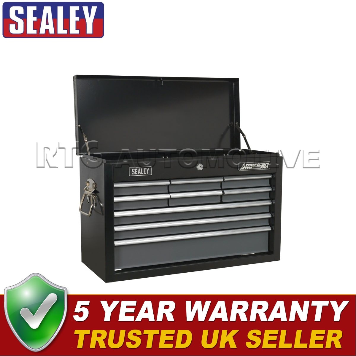 Sealey American PRO� Topchest 9 Drawer Black/Grey AP2509B