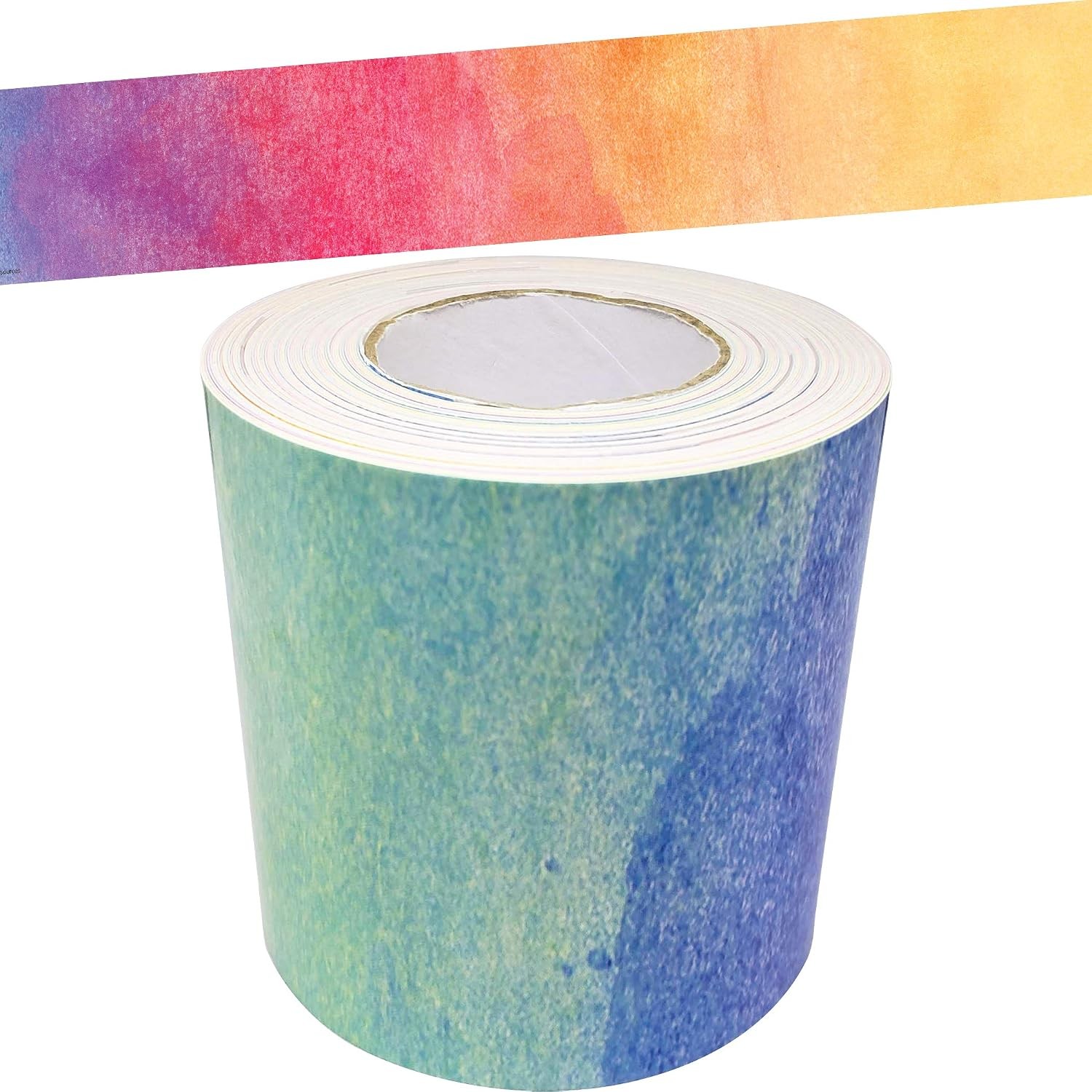 Teacher Created Resources Watercolor Border Trim - 50ft for Classroom Decor