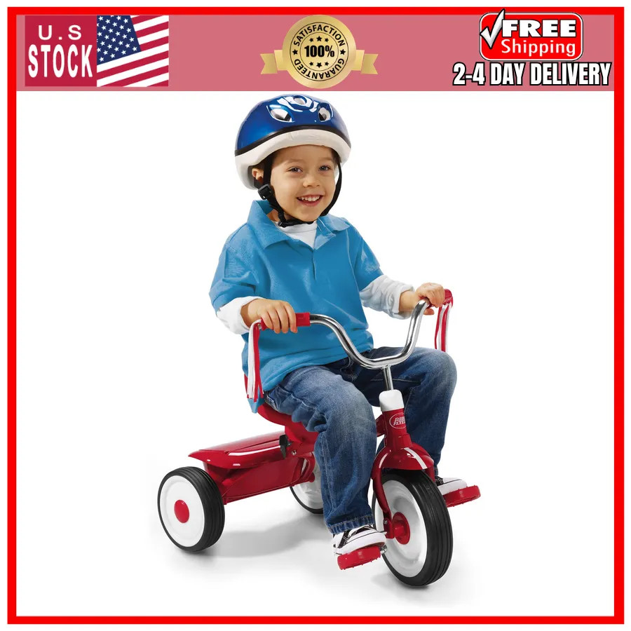 Radio Flyer Ready to Ride Folding Toddler Trike Red Ages 1.5 to 3 Years