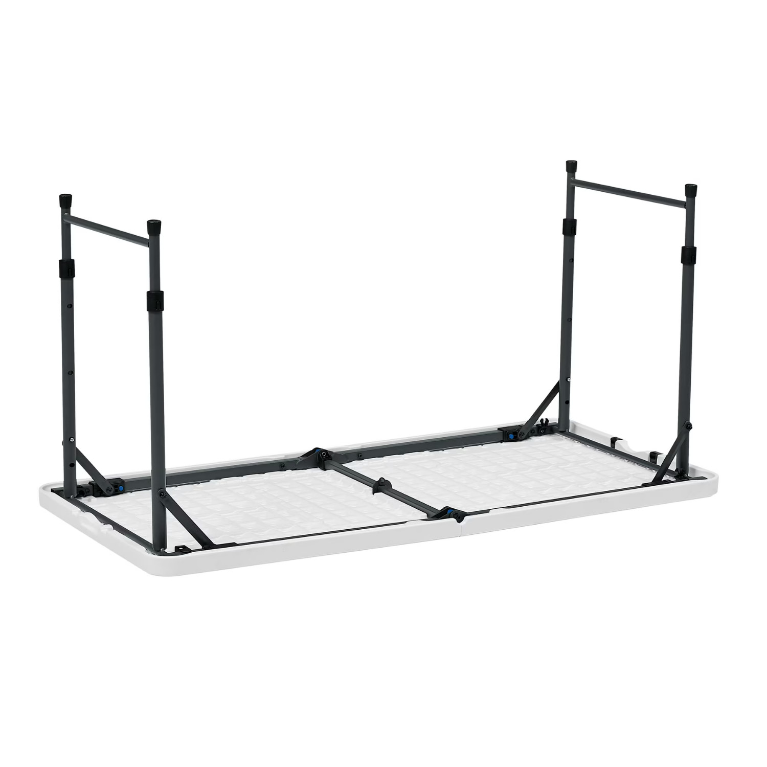 Mainstays 4FT Folding Table Adjustable Height Indoor Outdoor Carry Handle White
