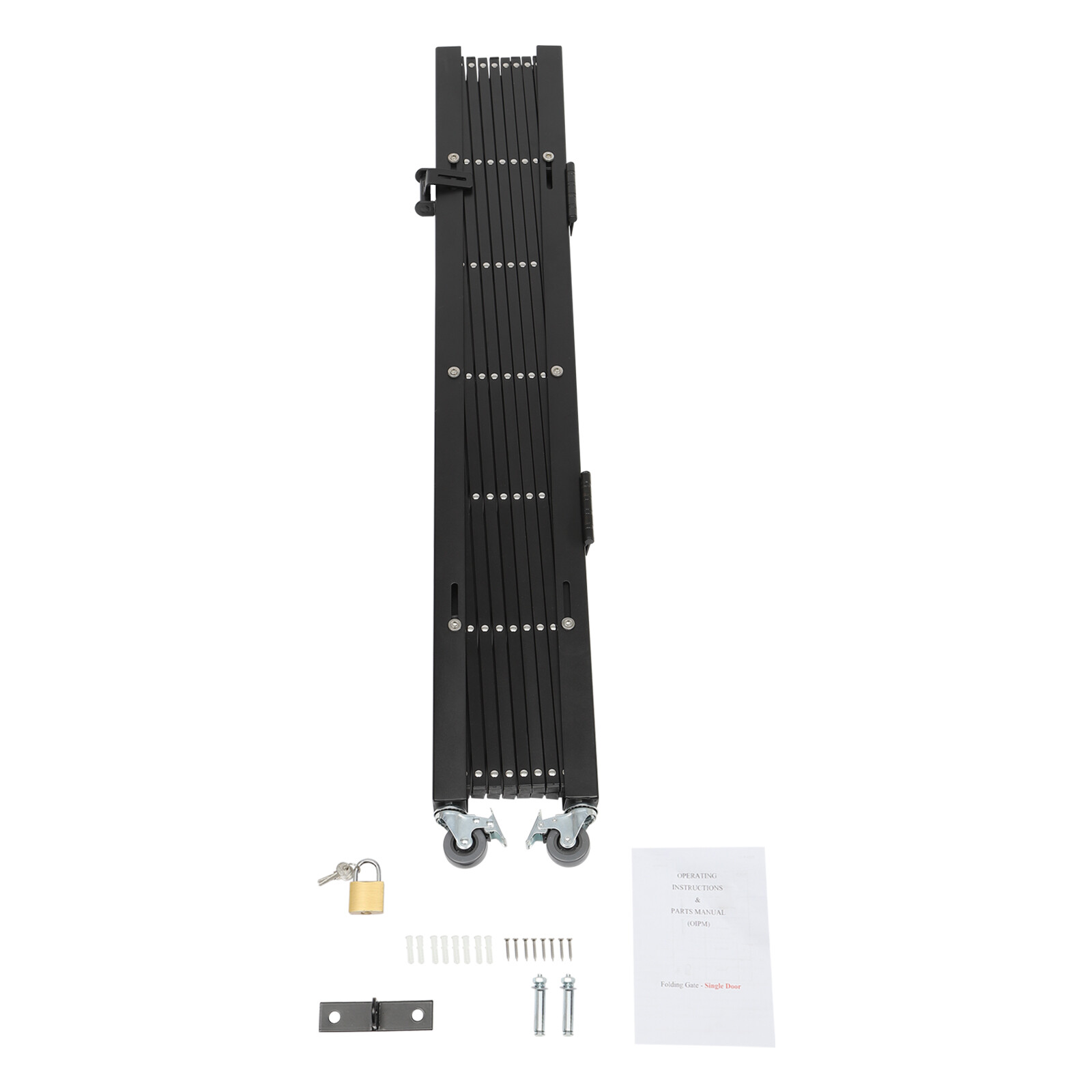 Single Folding Security Gate Rolling Barricade Gate Accordion Security Gate