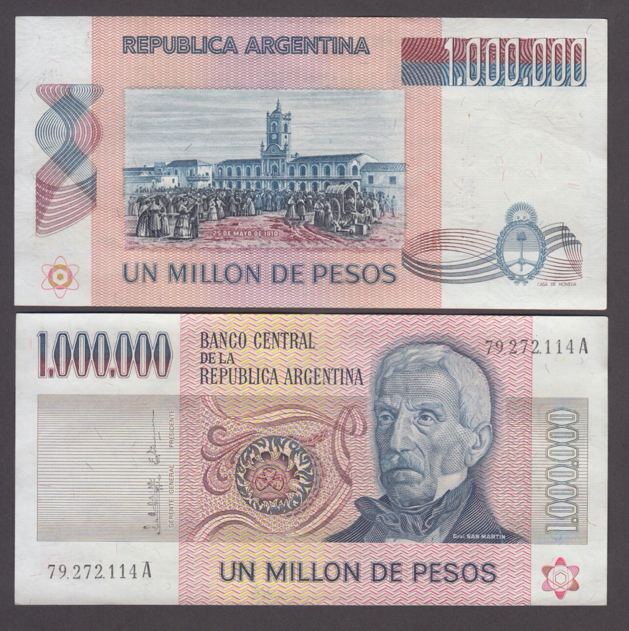 ARGENTINA P.310 COL.671b  1,000000 1.000000 PESOS SIG LOPEZ IANELLA AU/UNC
