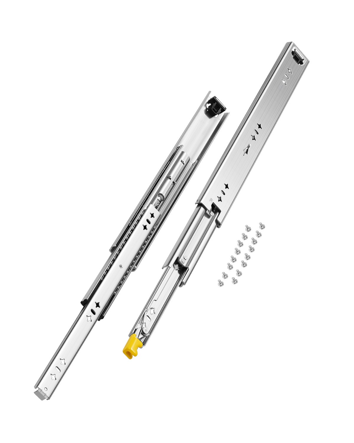 1 Pair Heavy Duty 18" Soft-Close Drawer Slides Ball Bearing Full Extension