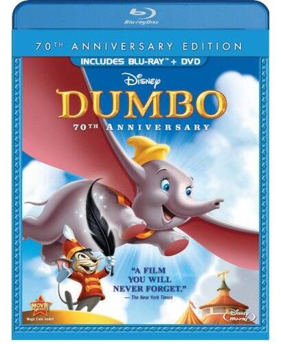 Dumbo (Two-Disc 70th Anniversary Edition Blu-ray / DVD Combo Pack in Blu- - GOOD