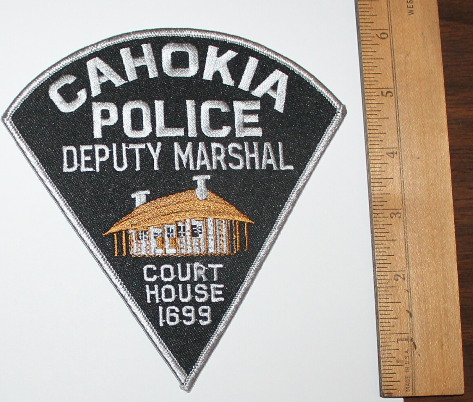 CAHOKIA POLICE Deputy Marshal Illinois Court House ILL IL PD Silver patch