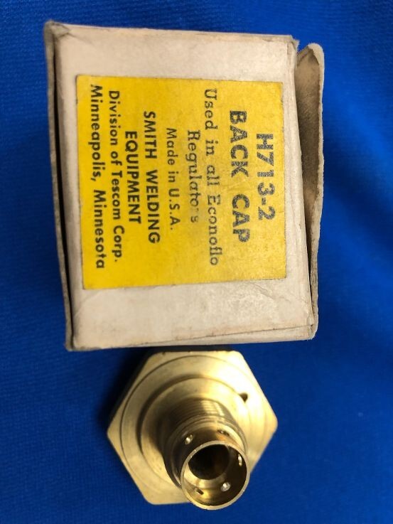 Smith Welding Equipment H1713-2 Back Cap BRASS  Regulator Vintage OEM