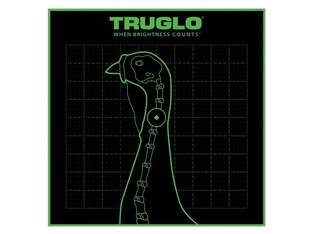 Truglo Turkey Target 12 X 12 High Vis Fluorescent Green Outlines 6 Pack - TG12A6