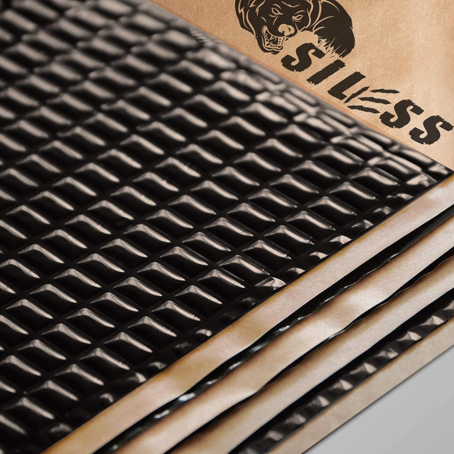 Siless Black 80 mil (2mm) 10 sqft Car Sound Deadening mat - Butyl