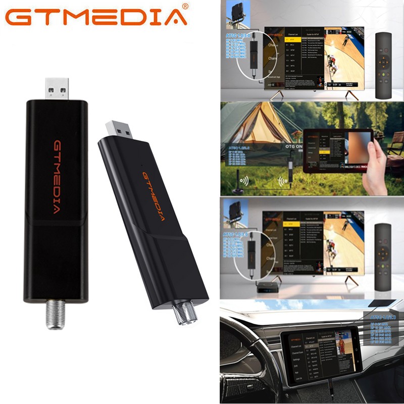 GTMEDIA ATSC 3.0/1.0 NextGen TV Tuner Stick DVR over-the-air 4K OTA Signal Meter