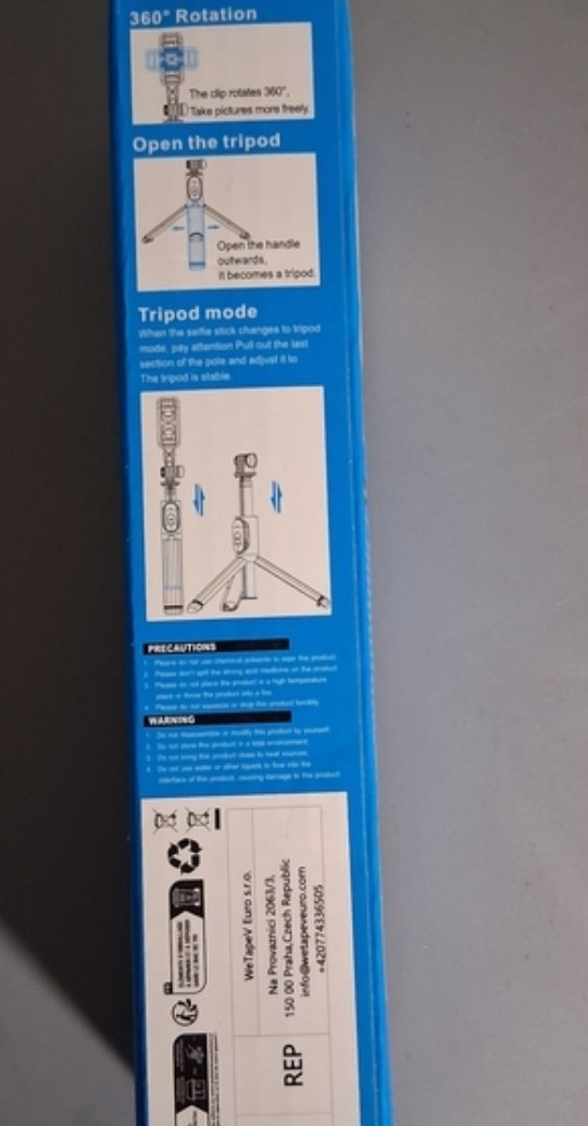TINKSEN S02 Remote Control Selfie Stick Tripod, 360° Rotation, for iOS Android