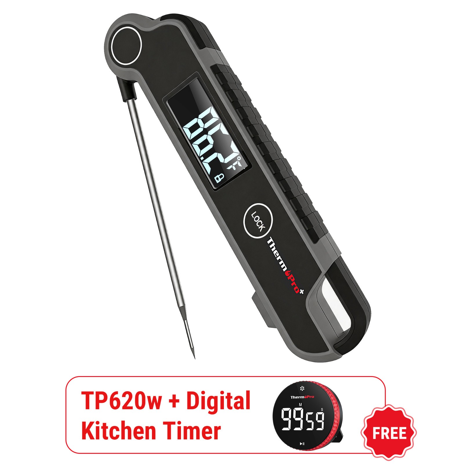 TempPro TP620W Meat Thermometer Instant Read Digital Cooking Thermometer Grill
