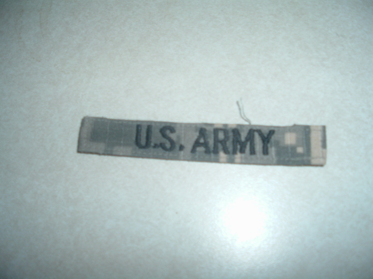 MILITARY PATCH US ARMY NAME TAPE TAG HOOK & LOOP BACK FOR ACUS COMBAT USED