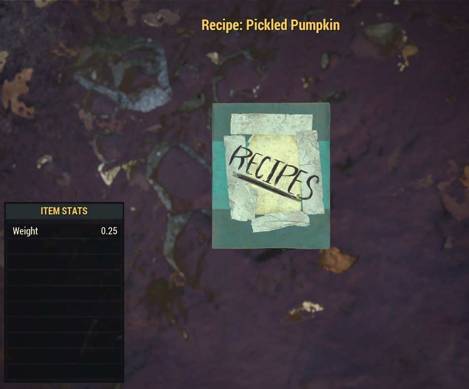 (Xbox) Pickled Pumpkin Recipe - Herbivore Carry Weight Buff
