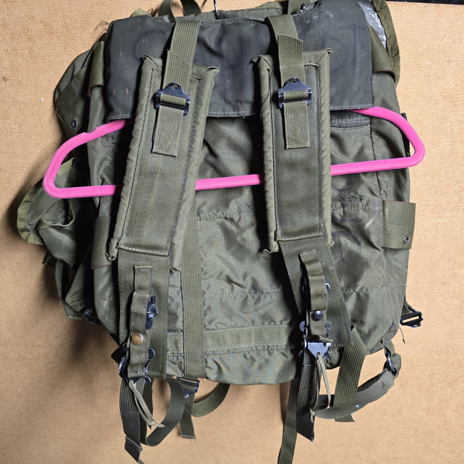 US Army Field Pack Combat Nylon LC-1 Medium Alice Vintage Backpack No Frame