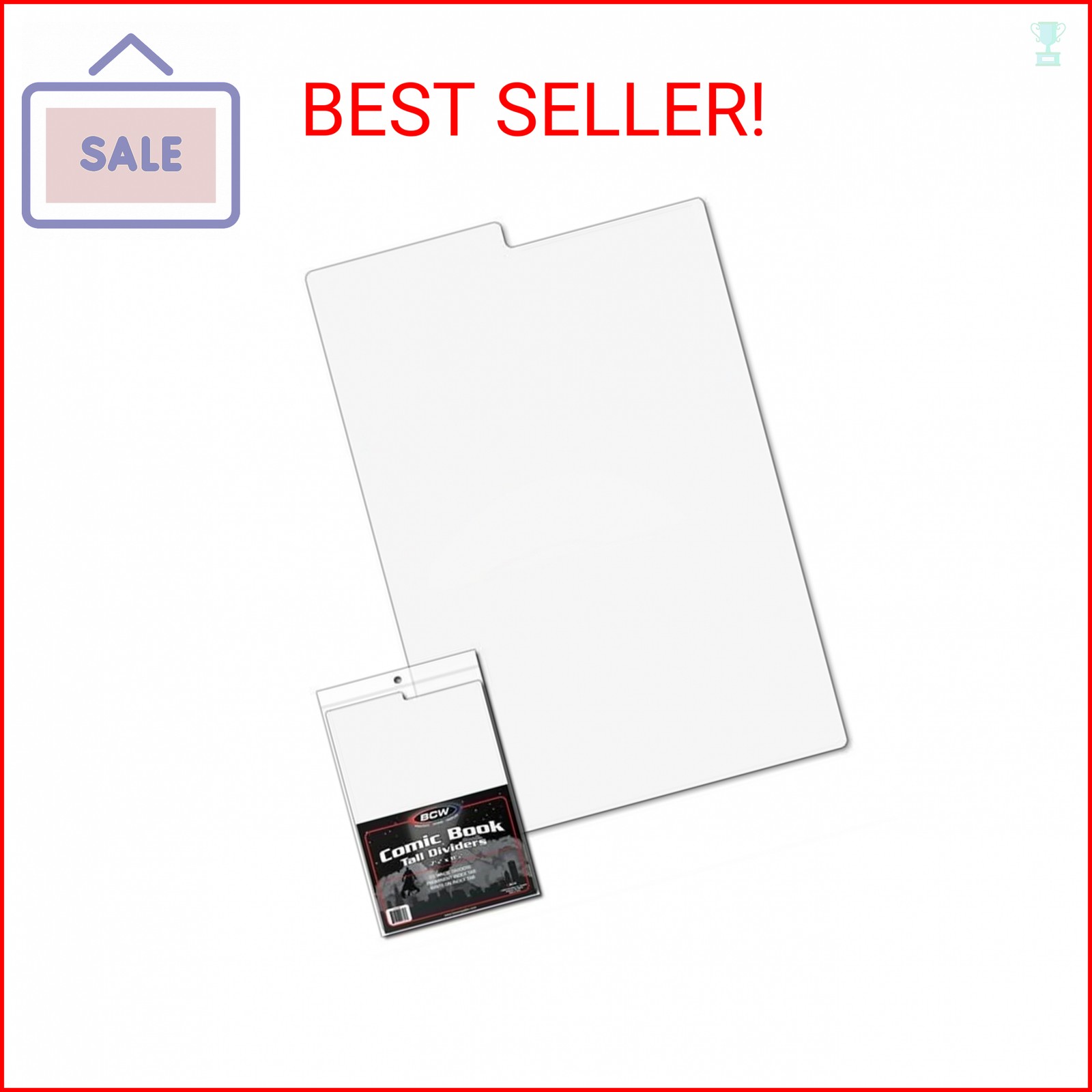 BCW Tall Comic Dividers (25 Pack) | Tabbed, Acid-Free Organizers for Comic Stora