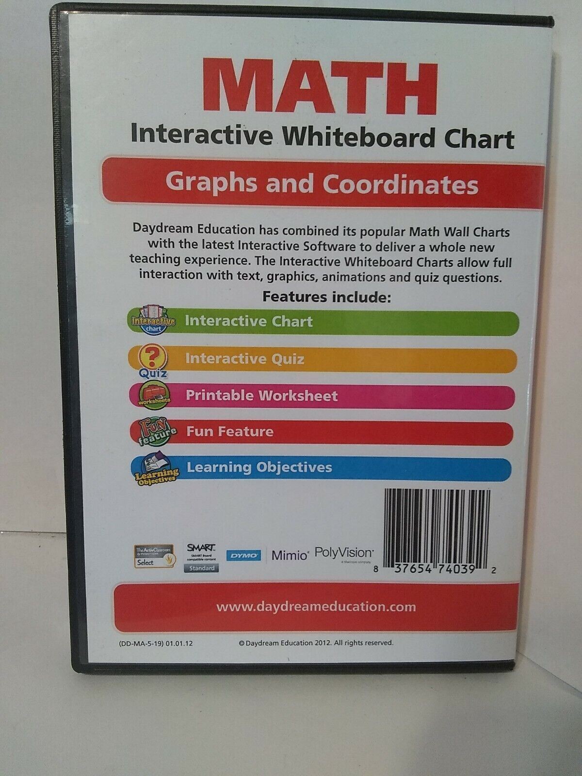 Daydream Education Interactive Whiteboard Chart Software Graphs and Coordinates