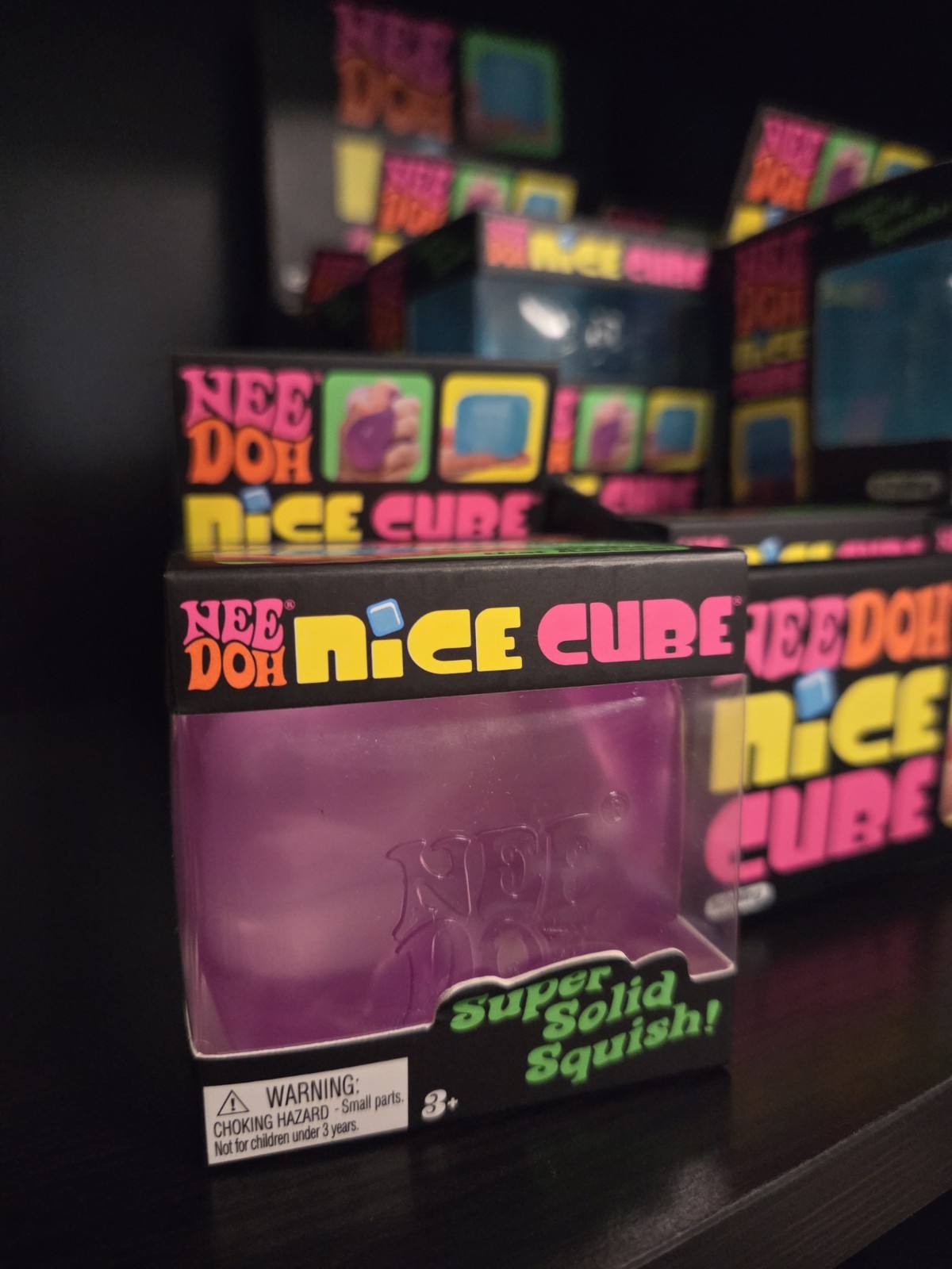 Nee Doh Nice Cube - Super Solid Squish! (Purple) - Brand New/Factory Sealed!