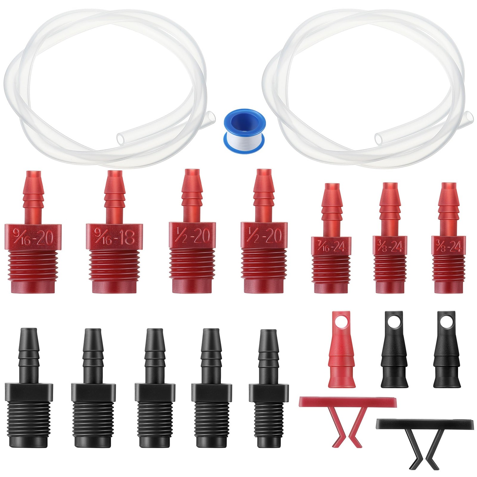Enhon Master Cylinder Bleeder Kit Complete Brake Bleeder Kit with 22 in Clear...