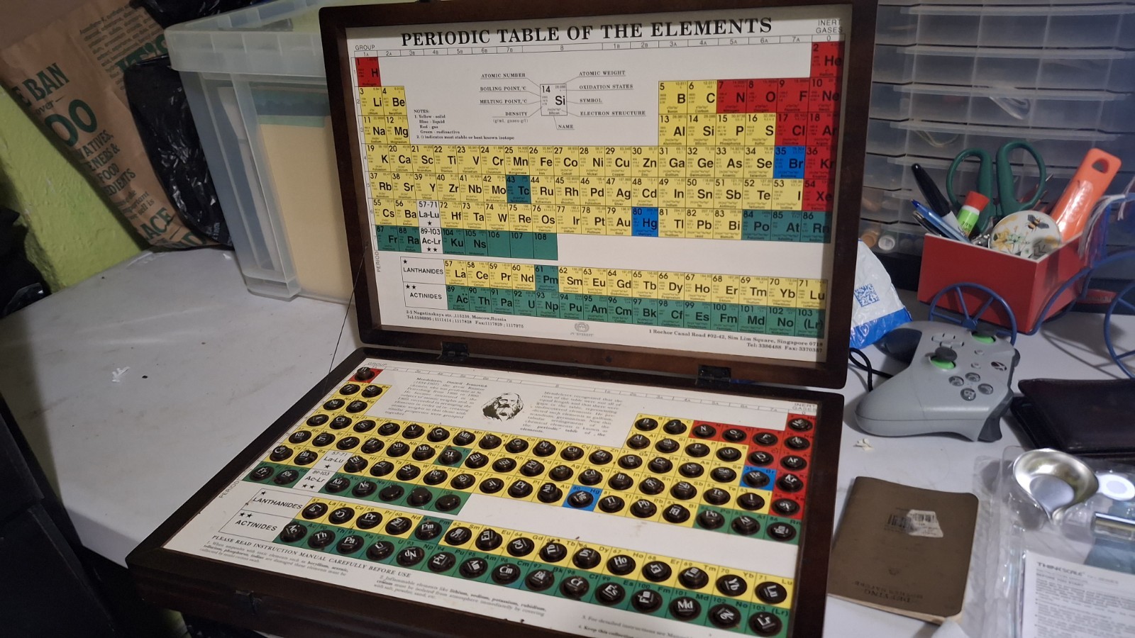 Russian Everest Periodic Table With Real Element Samples ~.25g Of Gold, And More